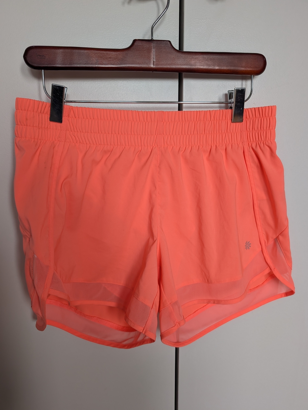 Athleta Coral-Orange Athletic Running Shorts Women's Size S